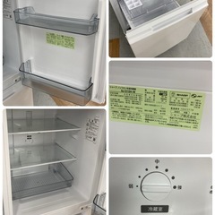 S733 ⭐ SHARP 2ドア冷蔵庫（152L 両開き）21年製 SJ-D15H ⭐ 動作確認済 ⭐ クリーニング済