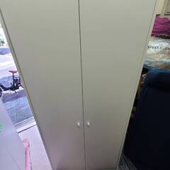 ★【組立完成品】IKEA/イケア KLEPPSTAD/クレップスタード：ワードローブ 扉2枚付 ホワイト