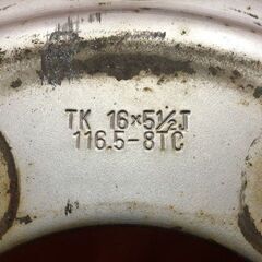 TOPY製 トラックホイール TK16x5 1/2J 116.5-8TC 16インチ 6本 5.5J5HPCD203.2+116.5 エルフ等　(VHP084)
