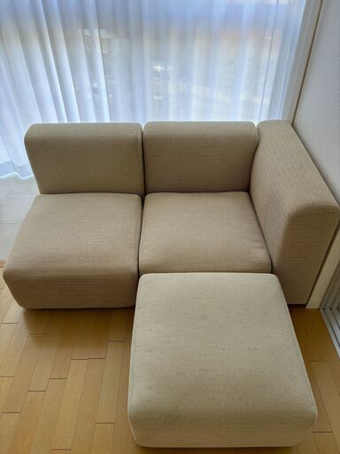 無印良品のユニットソファセット オットマン付き