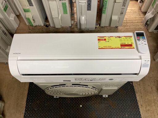 K05587　中古エアコン 日立 2023年製 主に6畳用 冷房能力 2.2KW / 暖房能力 2.2KW