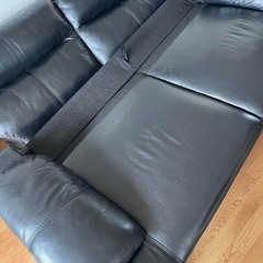 ソファ３人掛け本革+合皮