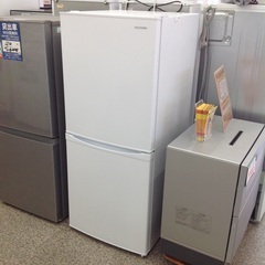 「ジモティー見た」で5％OFF！【2ドア冷凍冷蔵庫】2ドア冷凍冷蔵庫 IRISOHYAMA アイリスオーヤマ IRSD-14A-W 142L 2022年製:ホワイト