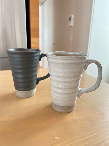 9/13迄★陶器 カップ ビアマグ  陶器 ビールカップ 2色セット