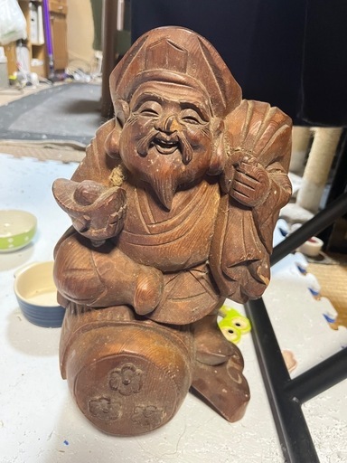 七福神の恵比寿様の彫刻⭐️20%引き