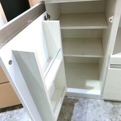 ニトリ 伸縮カウンター キッチンカウンター レンジボード カウンターテーブル 鏡面仕上げ【モノ市場東海店】