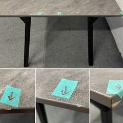 桜屋工業/CHERRY HOMEDAY ダイニング5点セット ストーン柄 椅子セット 中古家具 店頭引取歓迎 R8656