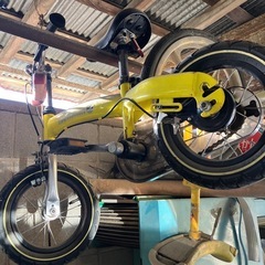 子供自転車練習用、黄色