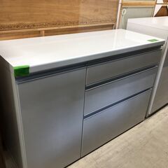 パモウナ キッチンカウンター 幅120cm 食器棚 カップボード スロー 