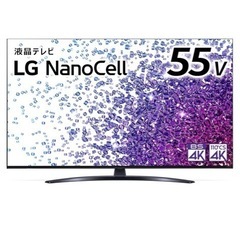 【8月中取引希望】55型4Kチューナー内蔵液晶テレビ55NANO76JPA➕テレビボード差し上げます