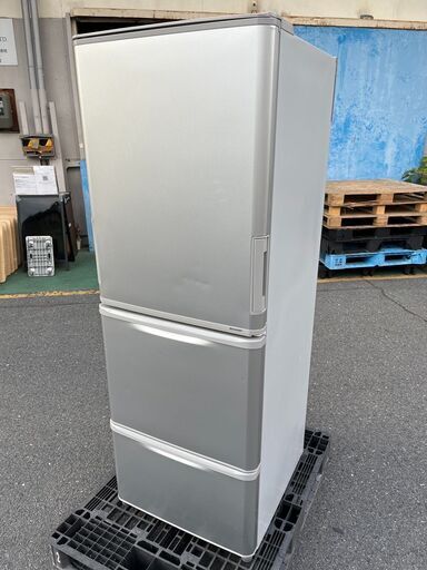 売約済み！FZZA03882　シャープ 冷蔵庫 350L（幅60cm） どっちもドア シルバー系 SJ-W351D-S