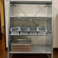 DULTON 4TIER TAPERED METAL SHELF RAW 他道具入れ