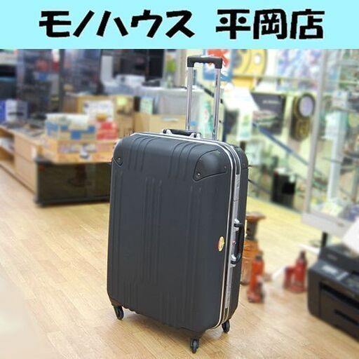 大型 スーツケース 幅54×奥行30×高さ82.5～102.5㎝ スポルディング  TSAロック 鍵2本付き ブラック系 4輪 大容量 キャリーケース キャリーバッグ 旅行用 ビジネス 鞄 かばん 札幌市 清田区 平岡