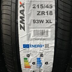 【新品】札幌発 引取可 2024年製 ZMAX ZEALION 215/45ZR18 93W 18インチ 夏タイヤ 4本 ヴォクシー ノア アクセラ等 バラ売り可　(JRB022)クレジットカード QRコード決済可能