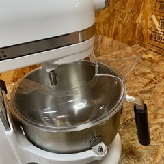 C(6618)キッチンエイド 業務用 スタンドミキサー KSM7WH 6.9L 3種アタッチメント カバー付き 100V 中古 厨房機器 店舗用 飲食店