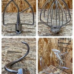 C(6618)キッチンエイド 業務用 スタンドミキサー KSM7WH 6.9L 3種アタッチメント カバー付き 100V 中古 厨房機器 店舗用 飲食店