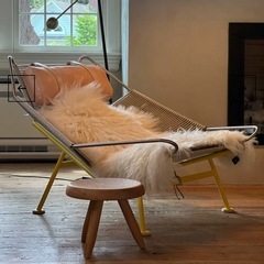 【美品】カッシーナ　ベルジェ スツール　オーク材ナチュラル Cassina（カッシーナ）524 TABOURET BERGERベルジェ スツール
