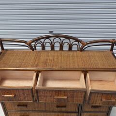 昭和 レトロ アンティーク ヴィンテージ ラタン チェスト アジアン家具 籐 中古 現状品