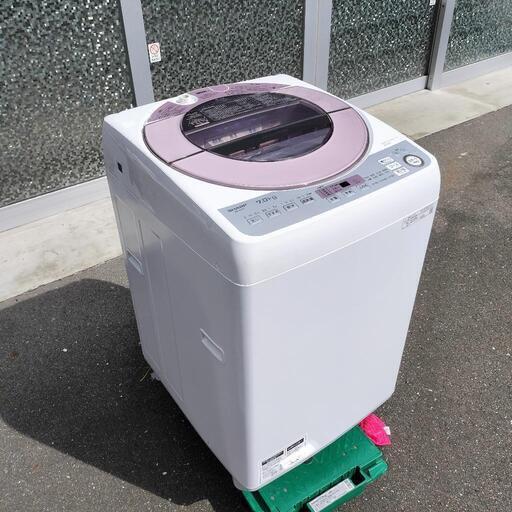 24*8183 SHARP 全自動洗濯機 7kg ES-GV7D-P 2019年製