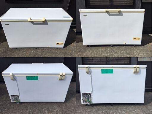 【動作OK/良品】　Haier/ハイアール　大型冷凍庫/ストッカー/上開き式冷凍庫　JF-NC429A-W　429L　 バスケット2個付/キャスター付/急冷凍