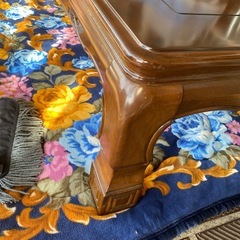 長方形家具調こたつテーブル