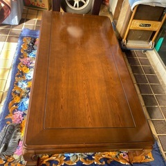 長方形家具調こたつテーブル