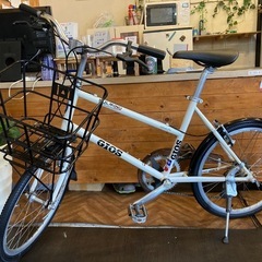 【SALE！全品防犯登録無料！GIOS PUL MINO前後タイヤ・チューブ新品！】7段変速　20インチミニベロ　ホワイト
