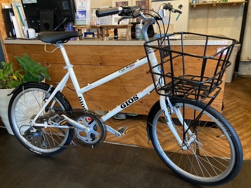 【SALE！全品防犯登録無料！GIOS PUL MINO前後タイヤ・チューブ新品！】7段変速　20インチミニベロ　ホワイト