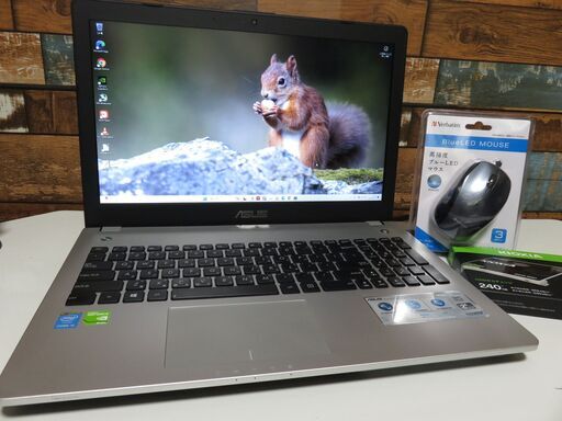 超美品！限定1台◇ゲーミングノートPC◇最新windows11搭載◇快適！高速起動\u0026webカメラ付き◇年賀状作成OK◇爆速SSD+高性能core i5+GT840M◇ASUS N56J/メモリ8GB/office/無線LAN/15.6型ワイド/N002