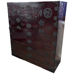 NO.1717 民芸整理箪笥 タンス 7段 民芸家具 収納 家具 中古
