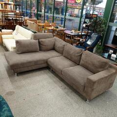 【コーナーソファ】コーナーソファ リビングソファ L字ソファ ファブリック:ブラウン