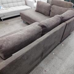 【コーナーソファ】コーナーソファ リビングソファ L字ソファ ファブリック:ブラウン