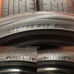 BS BRIDGESTONE Playz 215/45R17 17インチ 夏タイヤ 4本 プリウス レクサスCT カローラツーリング BRZ トヨタ86等　(KTM116) 