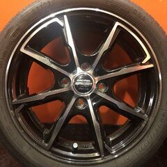 【ZEETEX ZT1000 165/50R15】夏タイヤ【MANARAY SPORT SPIDER 15インチ 4.5J4HPCD100+45】21年製 バリ溝 コペン ムーヴ等　(VTI009)