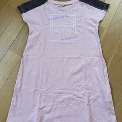 9/30まで掲載！子供服・半袖Tシャツワンピース・120cm①