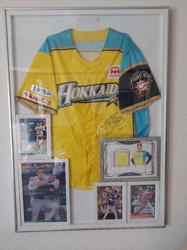 超貴重◆2017大谷選手日ハム最終年直筆サイン入りレプリカユニフォームと生写真額装