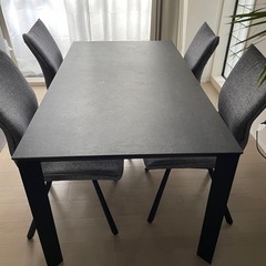 【値段交渉可】セラミック天板ダイニングシリーズ テーブルセット（椅子4脚付）