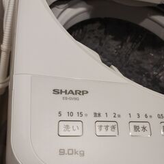 洗濯機 穴なし槽 SHARP ES-GV9G 22年製