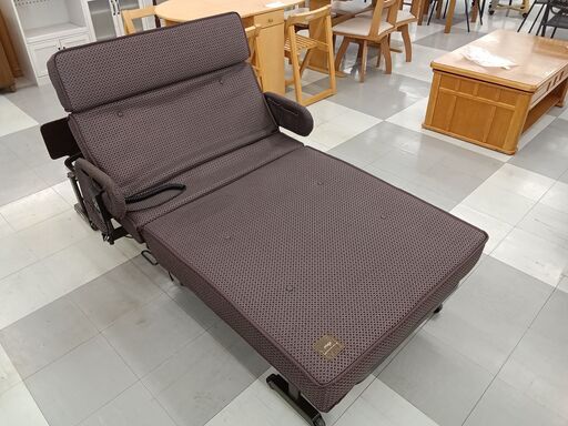★ジモティ割あり★  折り畳みベッド ブラウン H106×D195×W101(最大時) クリーニング済み TC1153