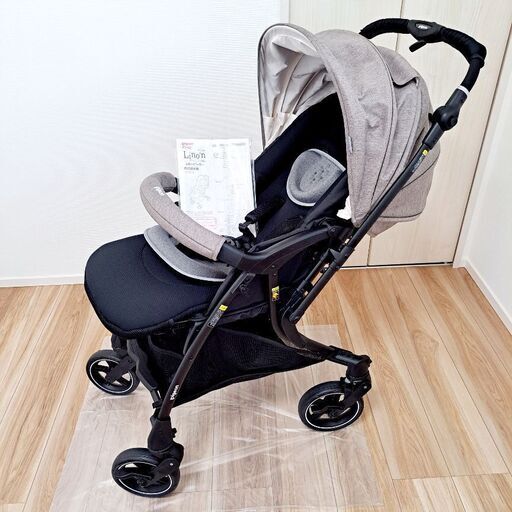 ♡超美品♡Pigeon♡ランフィ リノン RB2L グレージュ ベビーカー 2023年購入 3年間保証\u00266大特典付き 未使用に近い