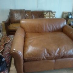 ギルソファ　牛革　イタリア製　1.5シーター