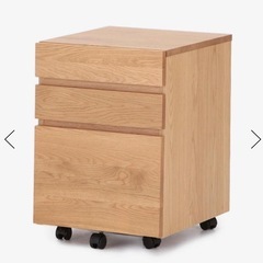 ACTUS ライト付　天然木使用 学習机 デスク&椅子　袖机セット