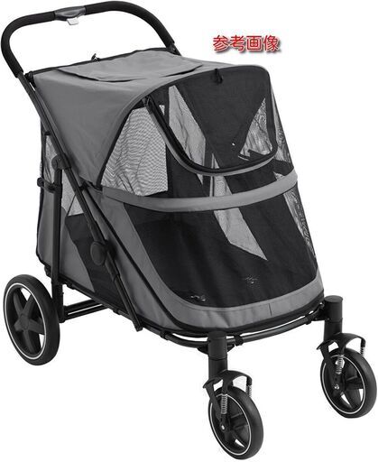 ㉞-2　未使用/新品　組立品　ペットカート 大型犬対応 耐荷重60kg 座面洗える 折り畳み 4輪