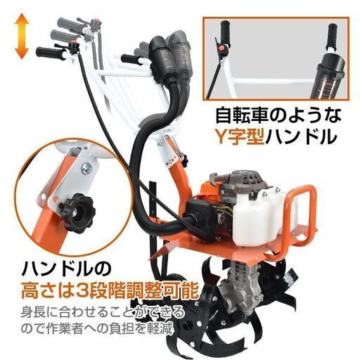 新品未使用品】 エンジン耕運機 家庭菜園 農園 畑 ガーデニング sg047