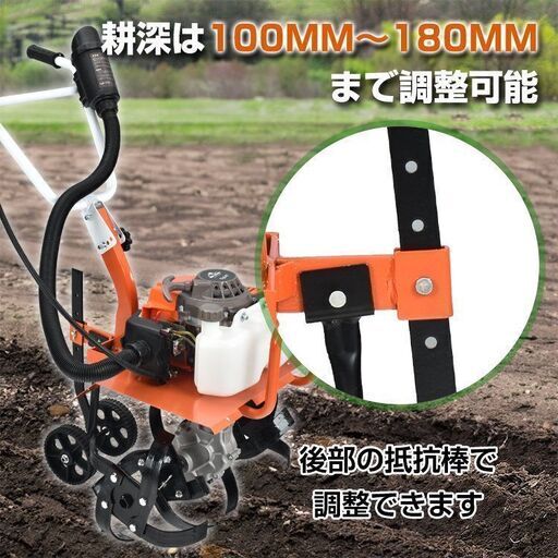新品未使用品】 エンジン耕運機 家庭菜園 農園 畑 ガーデニング sg047