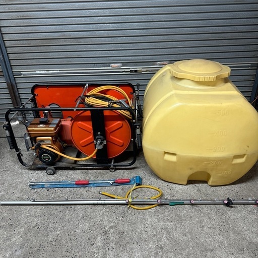 北海道旭川市 ポンプ 共立HG302 CERAMIC カワサキ DG150G ガソリンエンジン発動機 動力噴霧機 500L給水タンク 農業 散布機器 動作保証