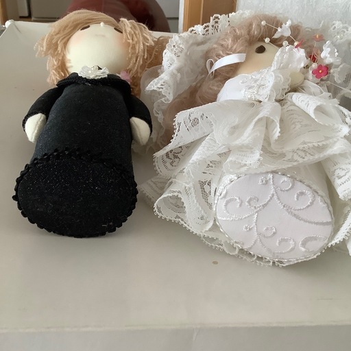 米山京子風　ウエディング　カップル　花婿　花嫁　2人　結婚記念　飾り　置物 米山京子風 ウエディング カップル 花婿 花嫁 2人 結婚記念 飾り 置物