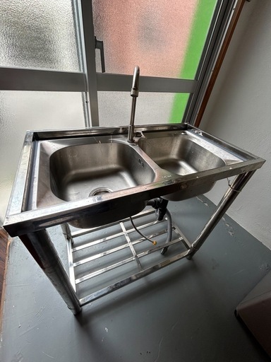 業務用 二層シンク 流し台 中古美品