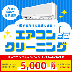 最安値！【5000円】プロによるエアコンクリーニング！⁂日曜日・...