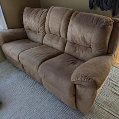 値下げ！　三人掛けソファ　リクライニング　センターテーブル